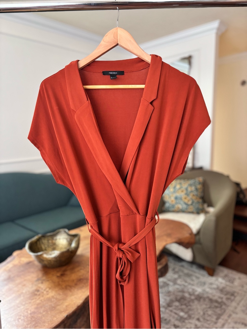 Rust Wrap jumpsuit - Picture 4 of 5